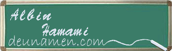 Albin Hamami Visitenkarte